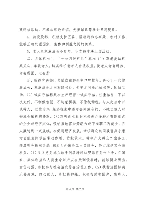 街道办事处评选十佳农民活动方案 (2).docx