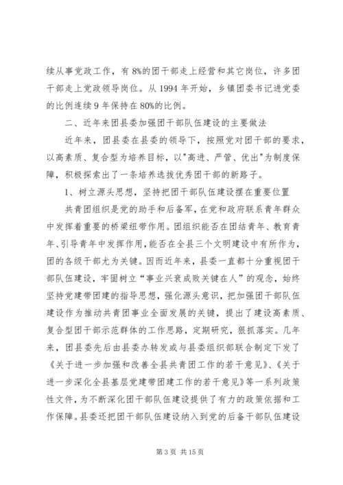 关于XX县共青团干部队伍建设的调查与思考 (2).docx