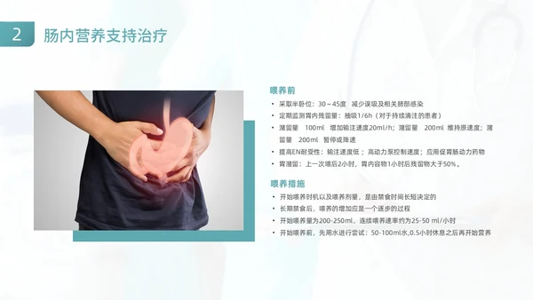 绿色商务风医疗健康危重患者营养支持和护理动态PPT全民营养周