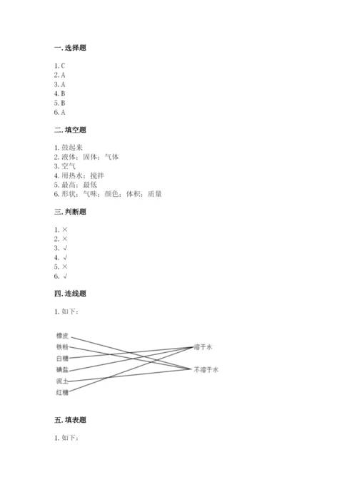 教科版三年级上册科学期末测试卷（全优）word版.docx