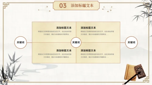 古典中国风汉语言文学论文答辩通用PPT模板