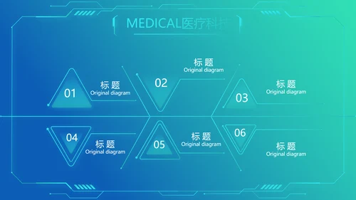 蓝色医疗医学手术讲解动态PPT模板