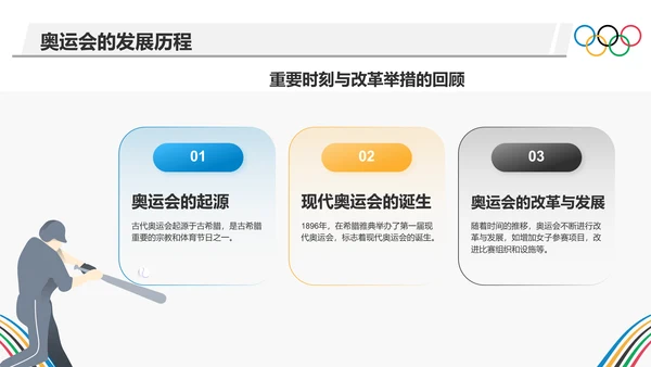 蓝色几何风奥运知识科普PPT模板