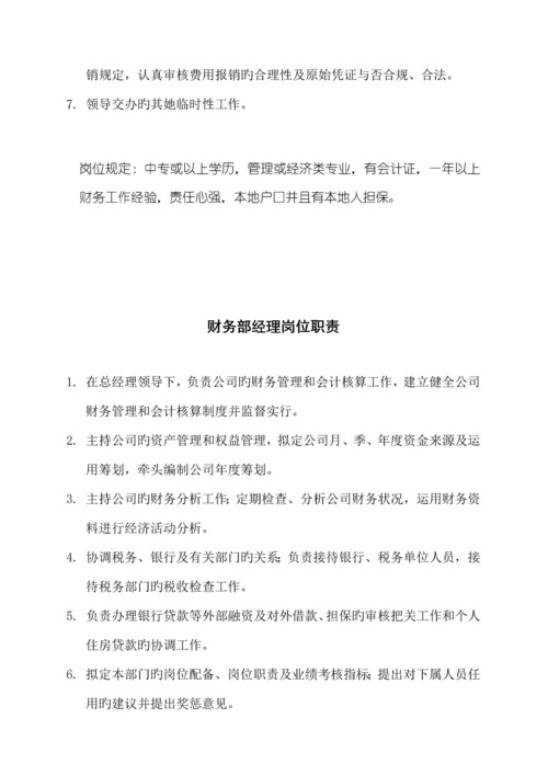 房地产开发公司部门岗位基本职责.docx