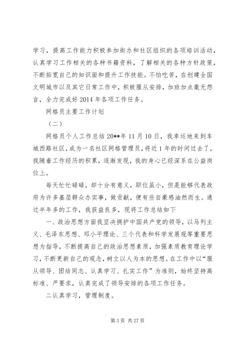 网格员主要工作计划.docx