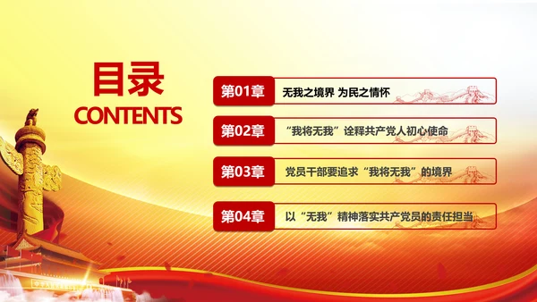 我将无我不负人民学习微党课PPT担当作为