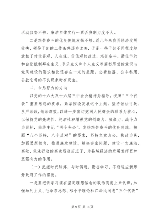 政府党组民主生活会材料 (6).docx