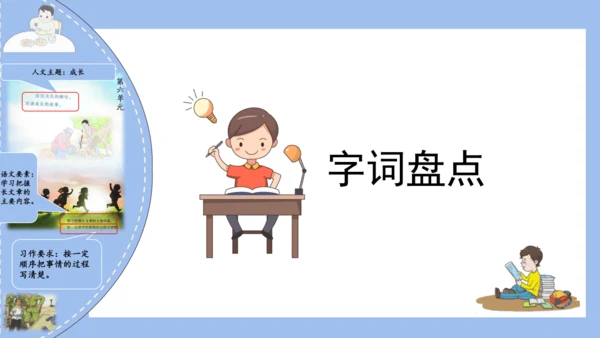 统编版四年级语文下册单元复习第六单元（复习课件）