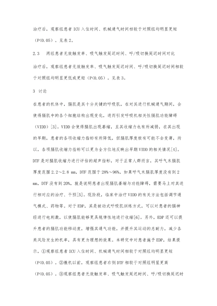 体外膈肌起搏器对机械通气膈肌功能障碍患者的疗效观察.docx