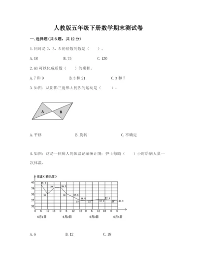 人教版五年级下册数学期末测试卷【必考】.docx