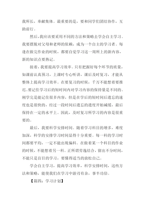 学习计划作文600字.docx