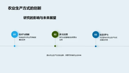 生态农业：创新与实践