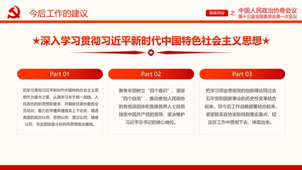 聚焦两会政协常委会工作报告PPT