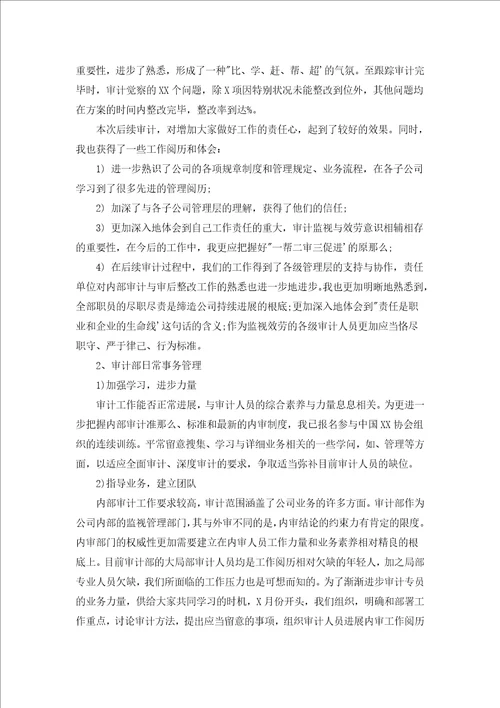 审计助理的试用期总结汇编5篇