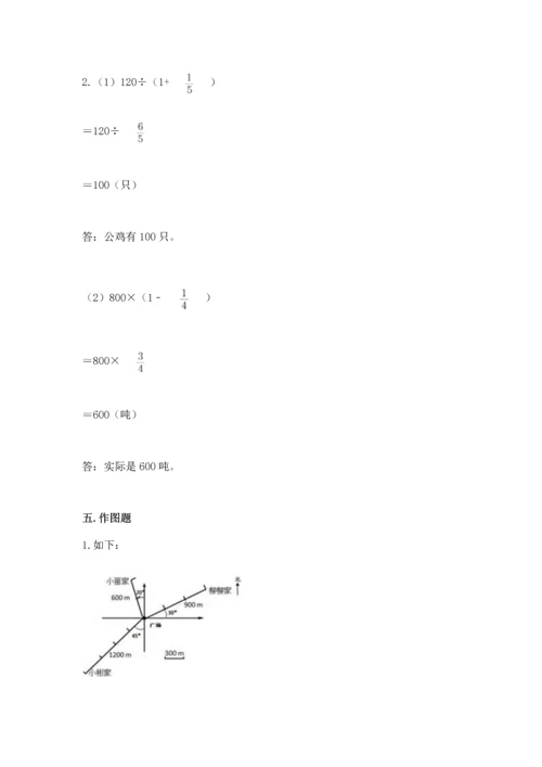 人教版六年级上册数学期中测试卷加答案下载.docx