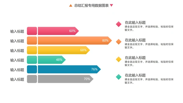 彩色总结汇报专用数据图表合集PPT模板