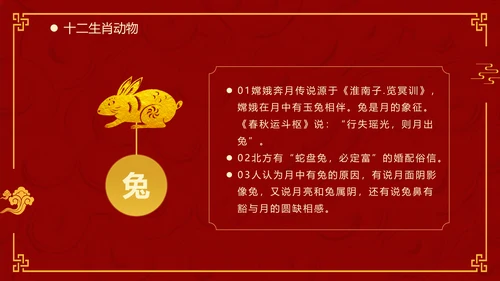 红色中国风十二生肖通用PPT模板