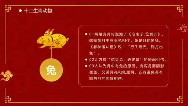 红色中国风十二生肖通用PPT模板