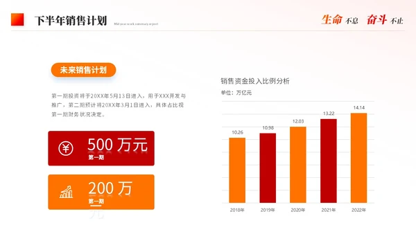 红色简约励志风道路年中工作总结工作汇报ppt模板