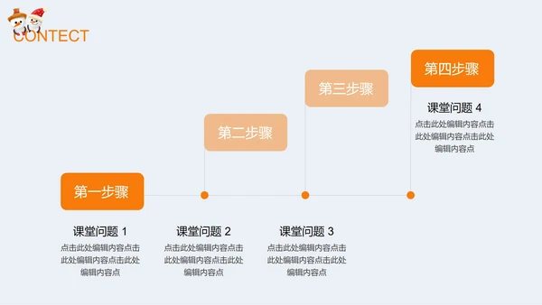 白色可爱雪人教育教学PPT模板