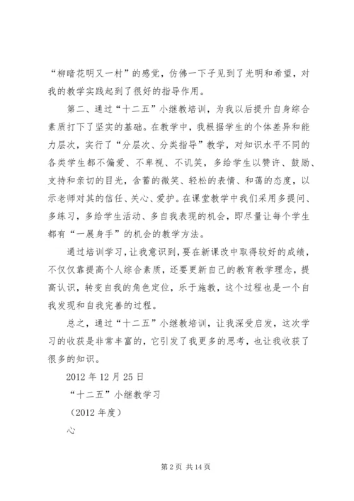 小继教学习心得体会.docx