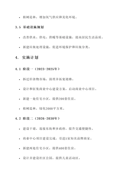 冯村乡东街规划建设方案
