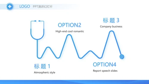 蓝色创意手术室医疗废物管理PPT动态模板
