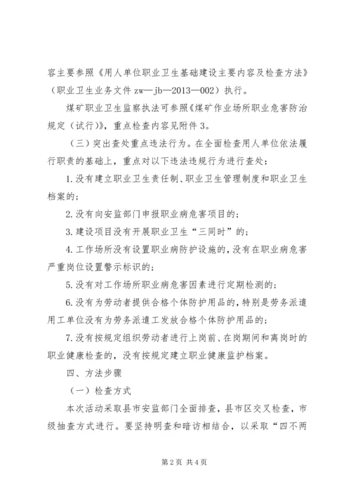 职业卫生监督执法年实施方案.docx