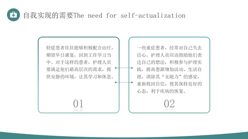 青绿色简约商务人文关怀与优质护理医务人员培训PPT模板