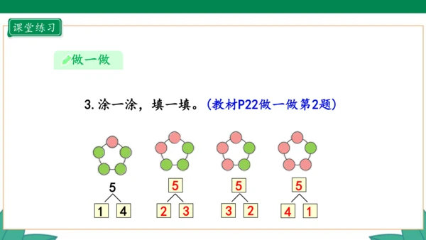 新人教版1年级上册 3.4 分与合 教学课件（27张PPT）