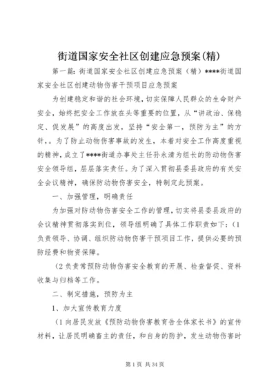 街道国家安全社区创建应急预案(精).docx