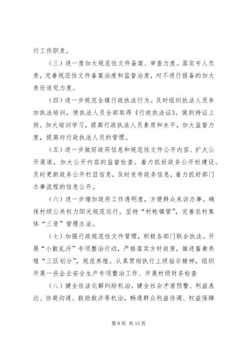 乡镇XX年法治政府建设自查报告.docx