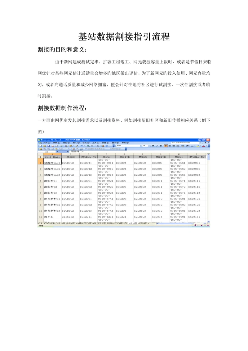 基站数据割接指引标准流程.docx