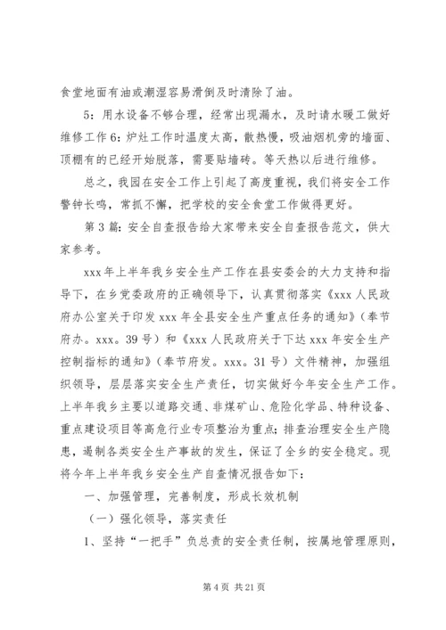 安全自查报告（范本6篇）.docx