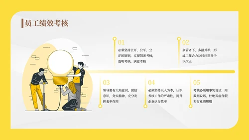 黄色插画风财务年终总结PPT模板