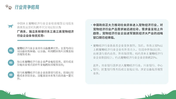 插画风宠物经济行业前景分析报告PPT