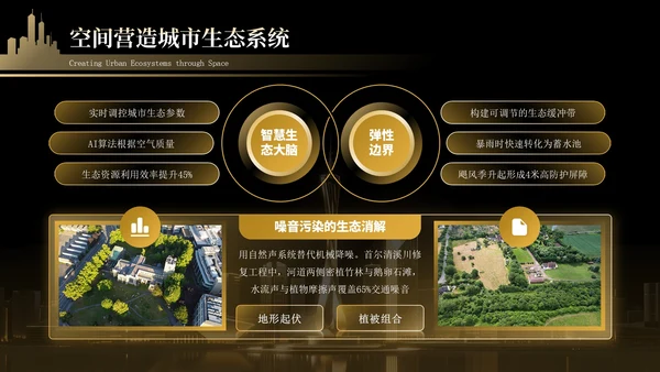 金色质感筑梦空间打造城市地标PPT模板