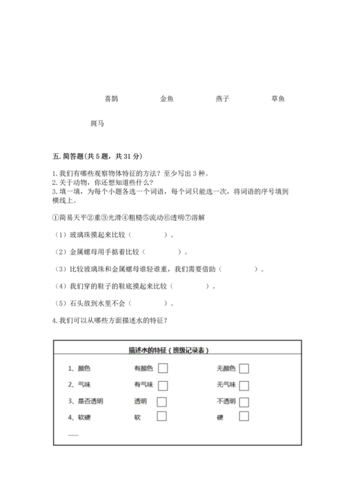 教科版一年级下册科学期末测试卷及参考答案（轻巧夺冠）.docx