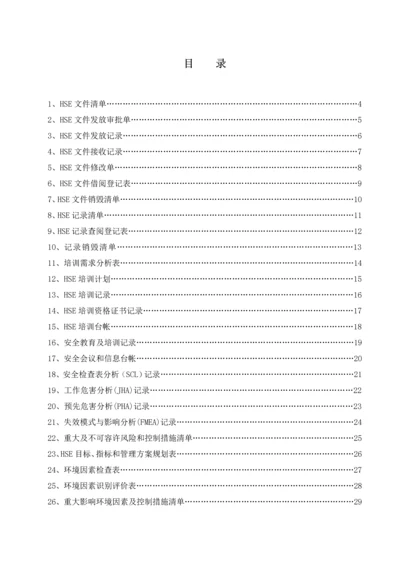 hse管理附表汇总(共81个).docx