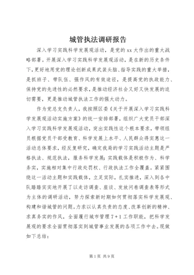 城管执法调研报告.docx