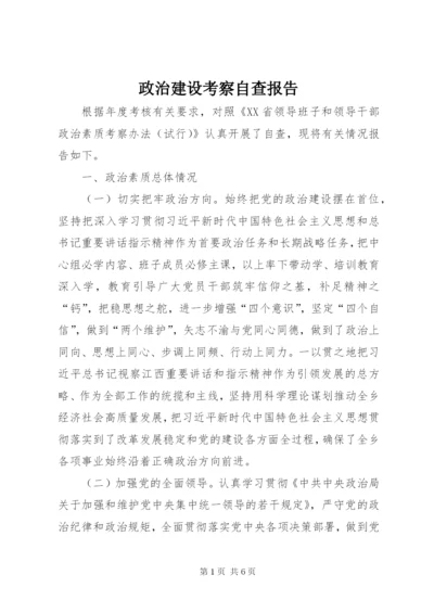 政治建设考察自查报告.docx