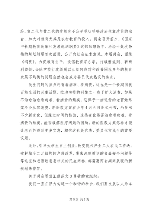 关于两会思想汇报范文.docx