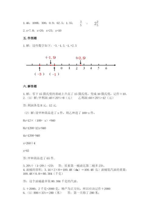 呈贡县六年级下册数学期末测试卷（典型题）.docx