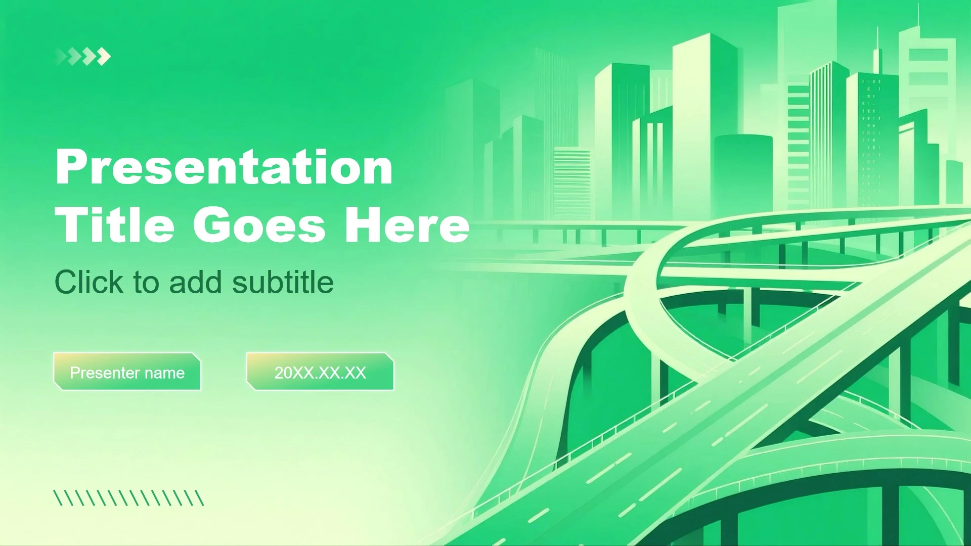 绿色商务风大学生就业发展报告PPT主题模板