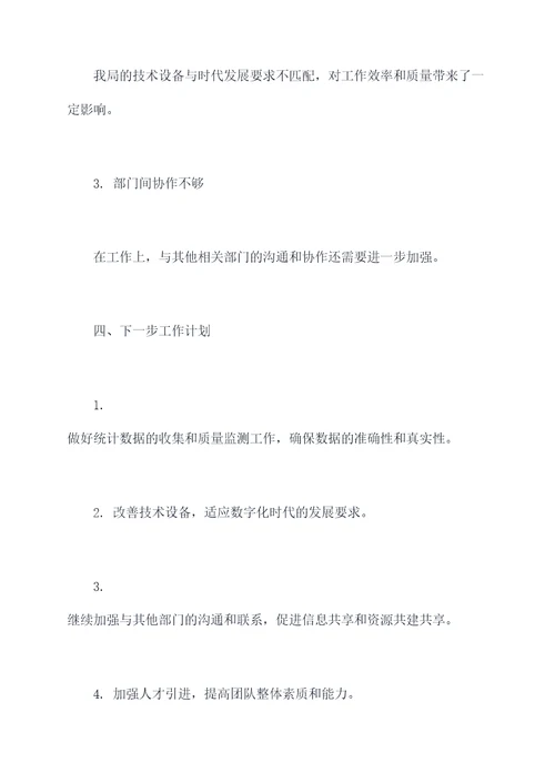 统计局工作上半年总结