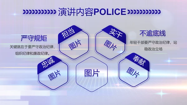 蓝色智慧警察公安科技信息化PPT