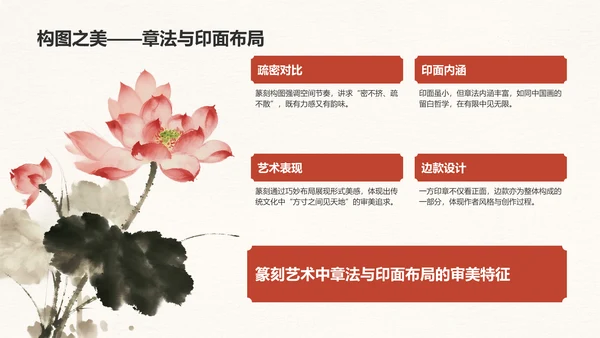 红色复古风篆刻艺术的历史渊源PPT模板