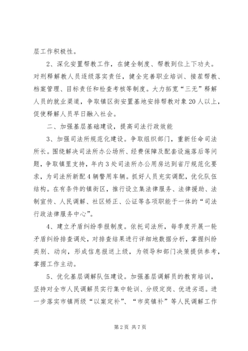 全市司法行政工作打算.docx