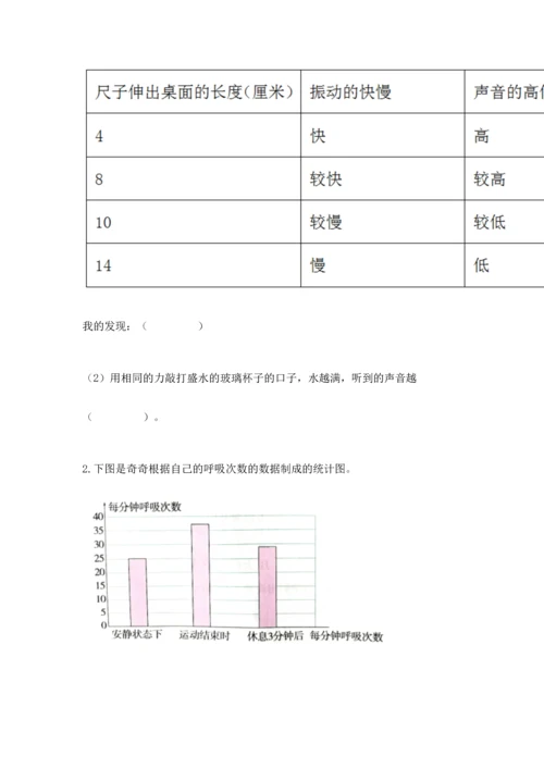 教科版科学四年级上册期末测试卷带答案（夺分金卷）.docx