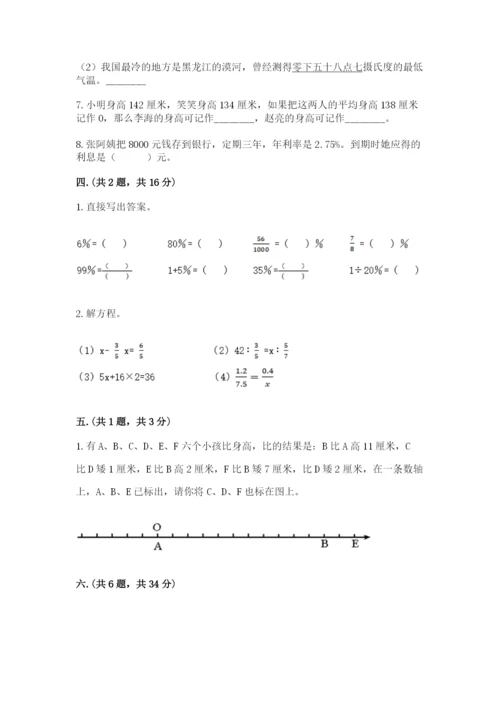 沪教版六年级数学下学期期末测试题及答案【夺冠】.docx